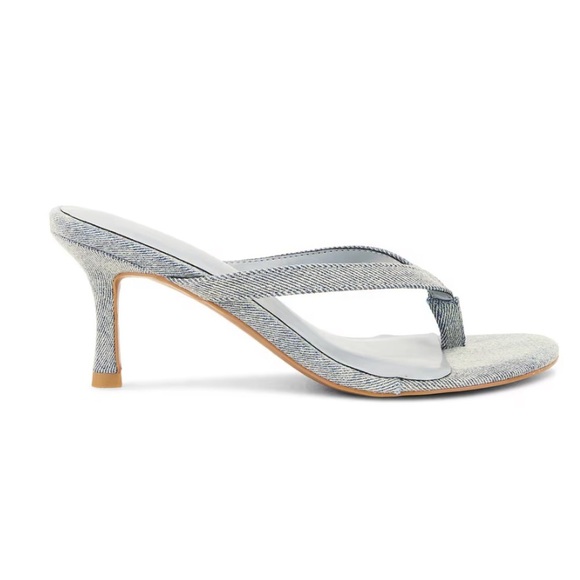 GOOD AMERICAN denim mule sandal in indigo 8.5 - Picture 10 of 10